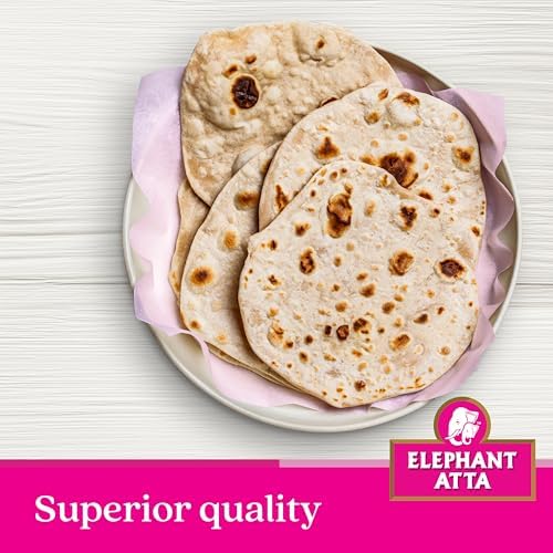 Elephant Atta Medium Chapatti Flour 5kg – Atta Flour for Roti, Naan & Chapattis