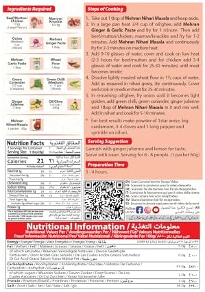 Mehran Nihari Masala 60g