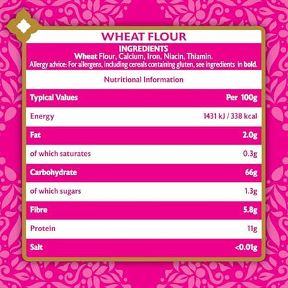 Elephant Atta Medium Chapatti Flour 5kg – Atta Flour for Roti, Naan & Chapattis