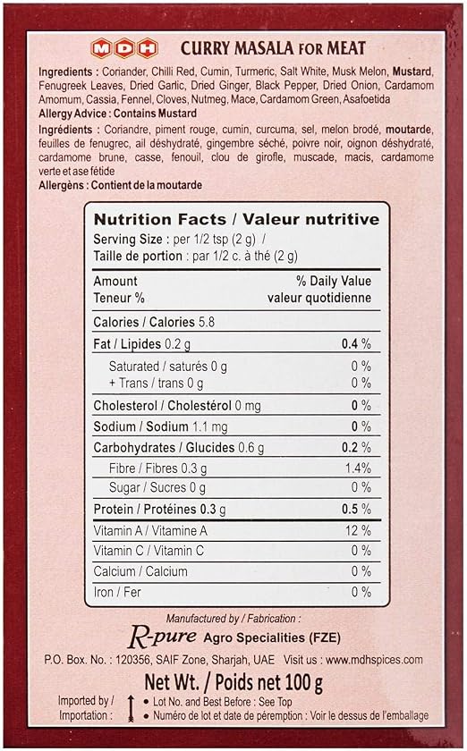 MDH Meat Curry Masala 100g