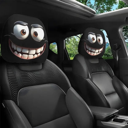 Funny Cartoon Car Headrest Covers universal fit