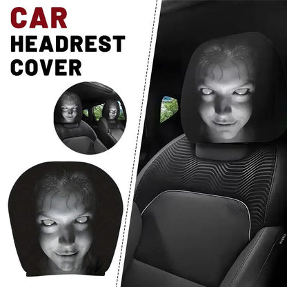 😆 Funny Cartoon Car Headrest Covers – 2PCS Universal Fit 🚗