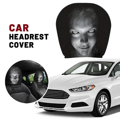 😆 Funny Cartoon Car Headrest Covers – 2PCS Universal Fit 🚗