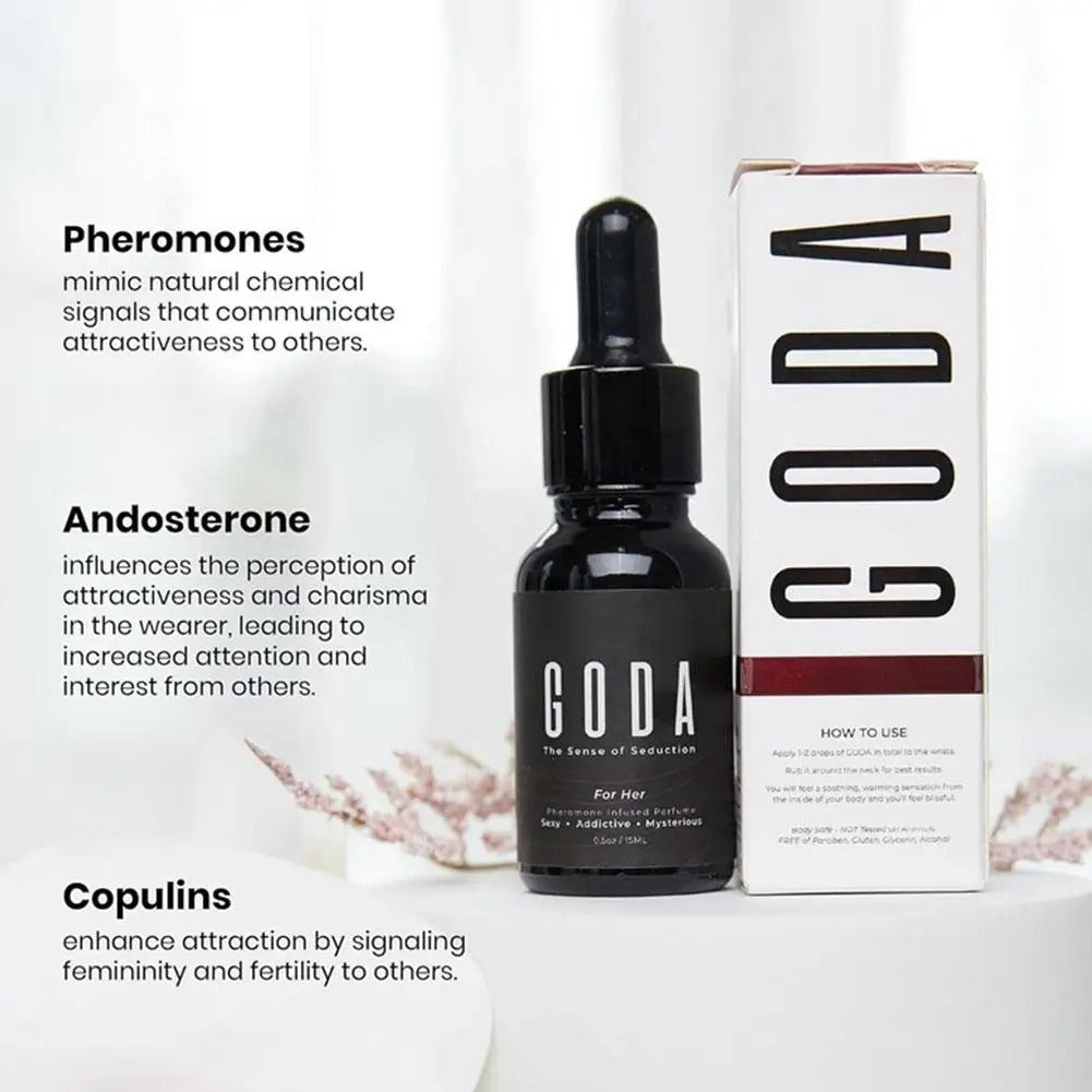 Goda The irresistible scent that amplifies you, and draws her in