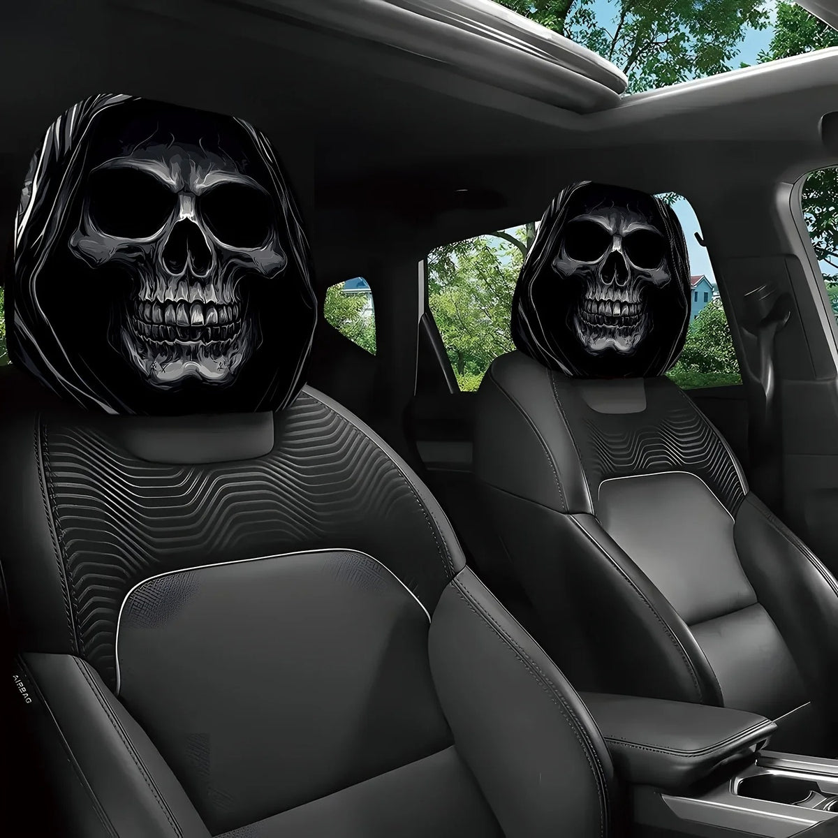 Funny Cartoon Car Headrest Covers universal fit
