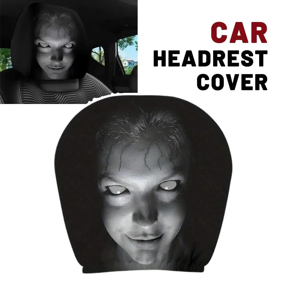 😆 Funny Cartoon Car Headrest Covers – 2PCS Universal Fit 🚗