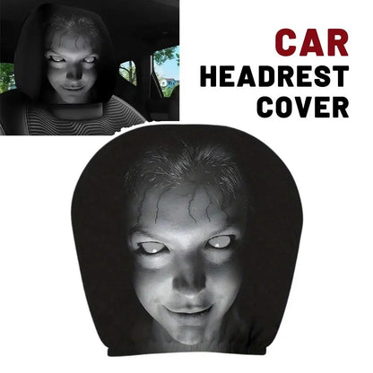 😆 Funny Cartoon Car Headrest Covers – 2PCS Universal Fit 🚗