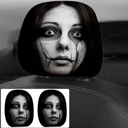 Funny Cartoon Car Headrest Covers universal fit