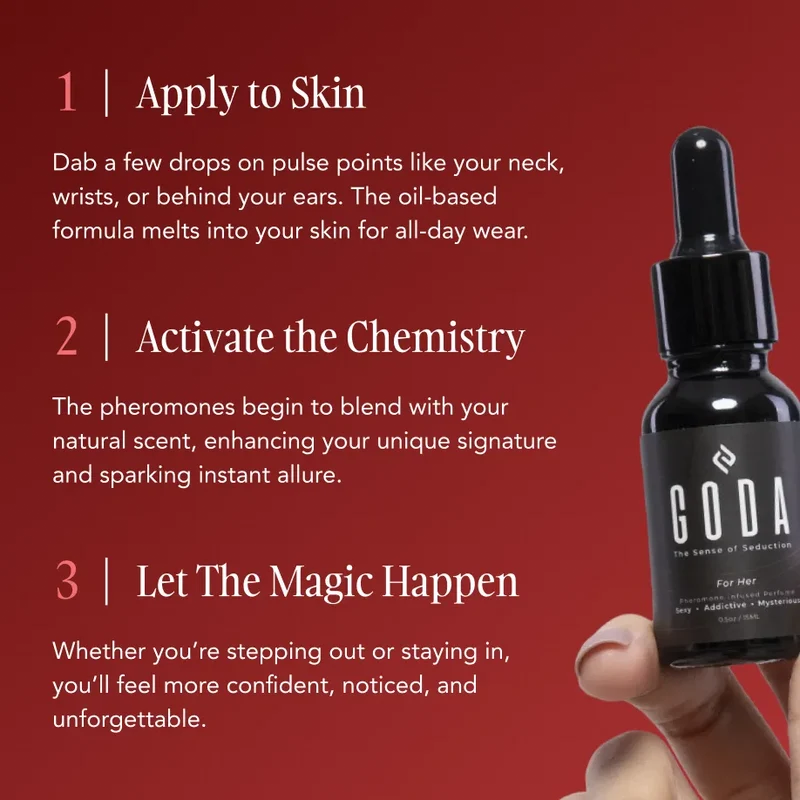 Goda The irresistible scent that amplifies you, and draws her in